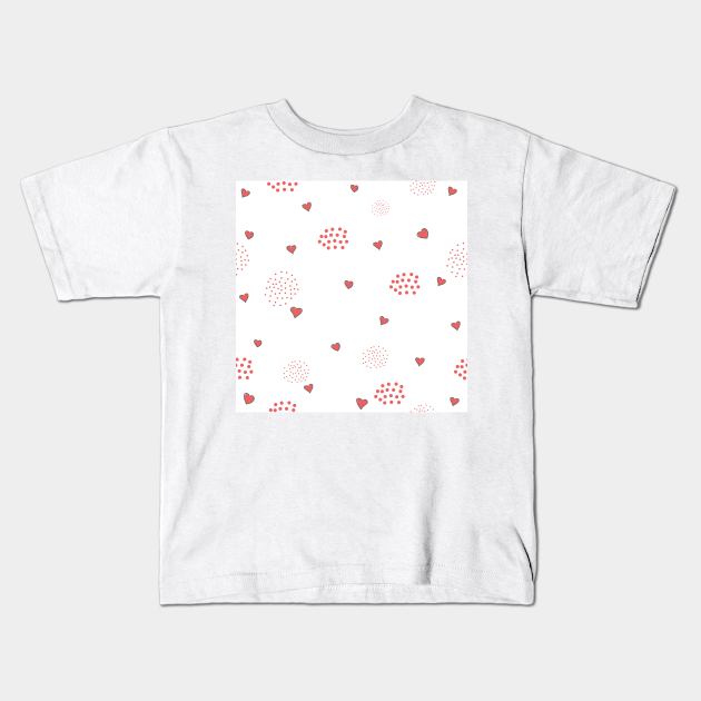 Heart Pattern Kids T-Shirt by Creative Meadows